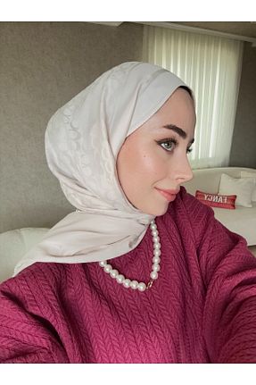شال بژ زنانه Scarf - کد 900631207