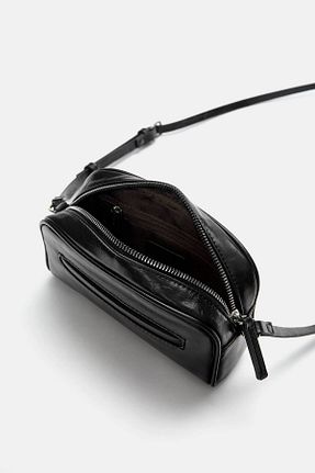 کیف دوشی مشکی زنانه پلی اورتان Pull & Bear - کد 900639367