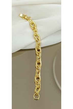 دستبند استیل (فولاد) طلائی زنانه استیل (فولاد) SENAM TAKI - کد 892252226