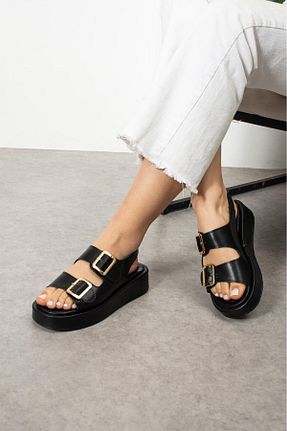 صندل مشکی زنانه پاشنه پر FootFrenzy - کد 900650516