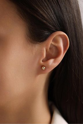 گوشواره طلا طلائی زنانه 14 عیار Tufanlar Kuyumculuk - کد 901932089