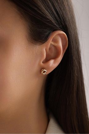 گوشواره طلا طلائی زنانه 14 عیار Tufanlar Kuyumculuk - کد 901932091