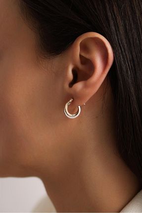 گوشواره طلا طلائی زنانه 14 عیار Tufanlar Kuyumculuk - کد 901930565