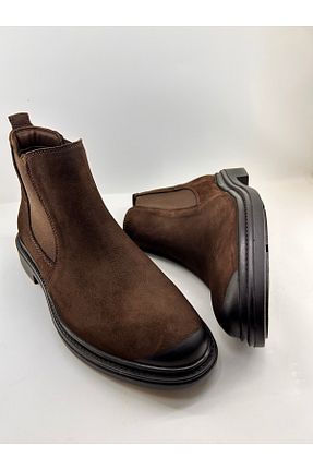 بوت / نیم بوت قهوه ای مردانه نبوک FKSHOES - کد 900681373