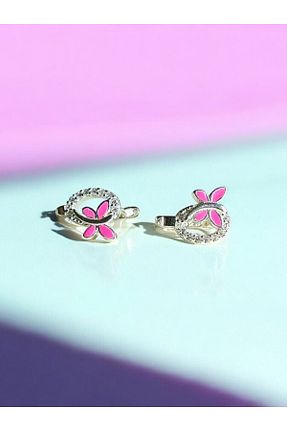 گوشواره نقره بنفش بچه گانه 925 عیار LITTLELUXE - کد 884420208