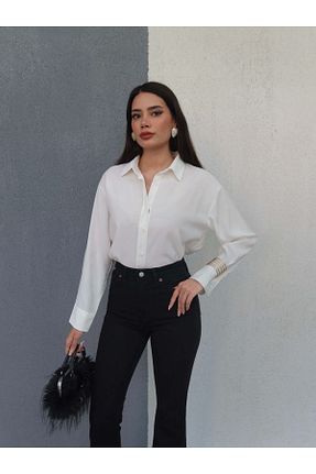 شلوار جین مشکی زنانه پاچه اسپانیولی Trn JNS - کد 900681529