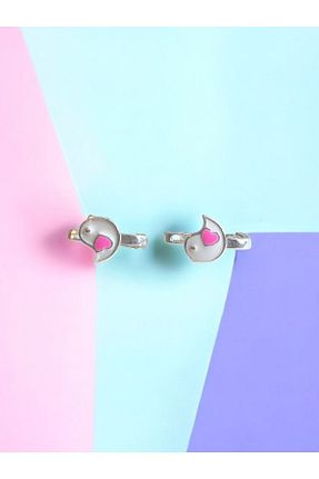 گوشواره نقره صورتی بچه گانه 925 عیار LITTLELUXE - کد 883596068