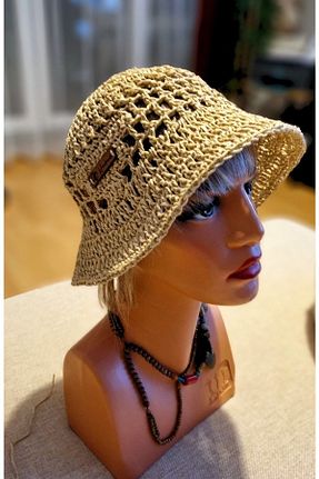 کلاه خاکی زنانه حصیر Zuviel Deco Handmade - کد 727709678
