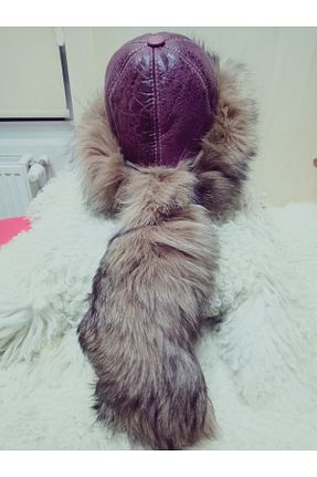 کلاه مشکی زنانه چرم خالص hoaryage - کد 900744624