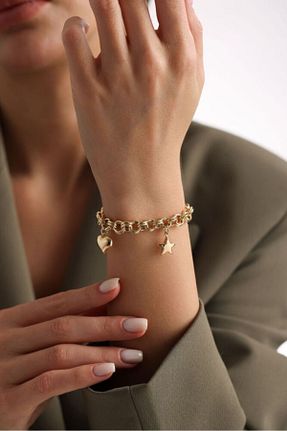 دستبند طلا رنگی زنانه 14 عیار Sembol Gold - کد 902026203