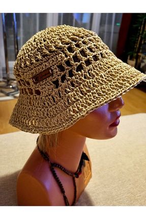 کلاه خاکی زنانه حصیر Zuviel Deco Handmade - کد 727709678