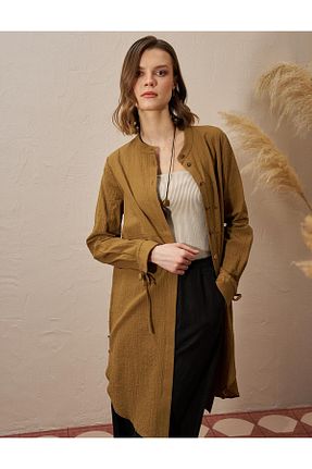 تونیک حجاب قهوه ای بافتنی KYR - کد 900747380