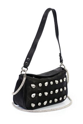 کیف دوشی مشکی زنانه چرم مصنوعی Alessia Bag - کد 900759904