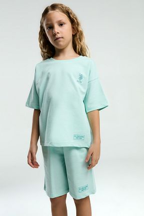 ست بالاتنه و پائین تنه فیروزه ای بچه گانه بافتنی U.S. Polo Assn. - کد 902044467