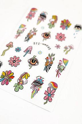 ناخن مصنوعی و اکسسوری صورتی Flash Tattoos - کد 772493459