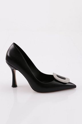 کفش پاشنه بلند کلاسیک مشکی زنانه چرم مصنوعی Dgn - کد 699237185