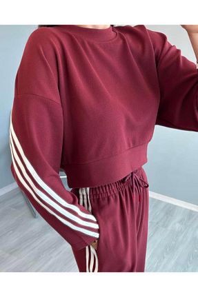 ست بالاتنه و پائین تنه زرشکی زنانه Aysha Butik - کد 900625077