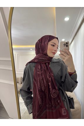 شال زرشکی زنانه ویسکون Lunora - کد 898277780