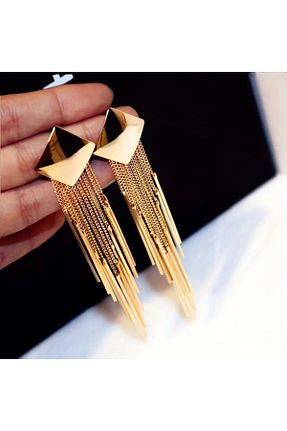 گوشواره استیل (فولاد) زرد زنانه استیل ضد زنگ begüm jewelery - کد 900819679