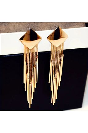 گوشواره استیل (فولاد) زرد زنانه استیل ضد زنگ begüm jewelery - کد 900819679