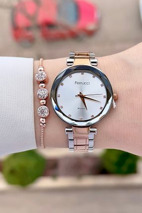 ساعت مچی متالیک زنانه 31-34 میلی متر Ferrucci - کد 919972019