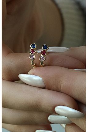 گوشواره طلا طلائی زنانه 14 عیار Kuyumcum - کد 902058610