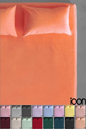ست ملحفه تکنفره نارنجی پنبه ای İQON - کد 900834239