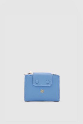 کیف پول آبی زنانه چرم خالص Shule Bags - کد 877766253