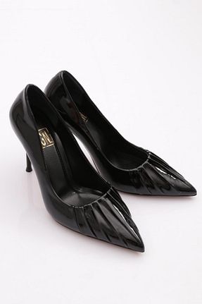کفش پاشنه بلند کلاسیک مشکی زنانه چرم مصنوعی Dgn - کد 767636876