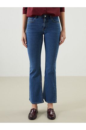 شلوار جین آبی زنانه پاچه گشاد LC Waikiki - کد 902071894