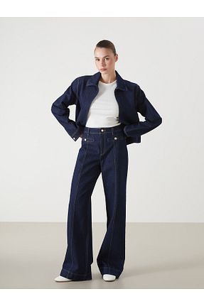 شلوار جین آبی زنانه پاچه گشاد LC Waikiki - کد 928753732