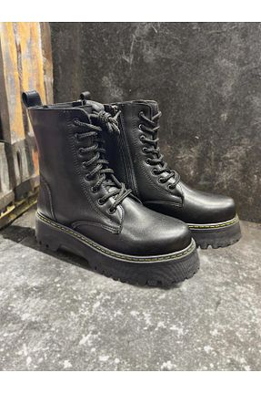 بوت / نیم بوت مشکی زنانه چرم مصنوعی Rana - کد 900829038