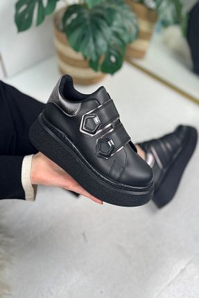 کفش اسنیکر مشکی زنانه پارچه ای İmerShoes - کد 901332731