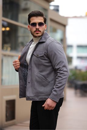 کاپشن طوسی مردانه رگولار BOYS MANS - کد 900905232