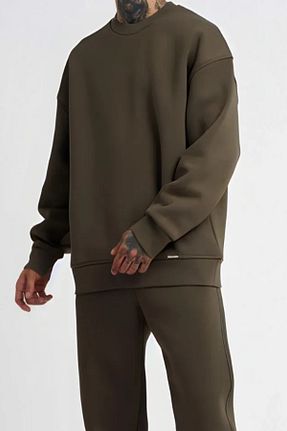 سوئیشرت خاکی مردانه ساده ruNadeS - کد 900932793