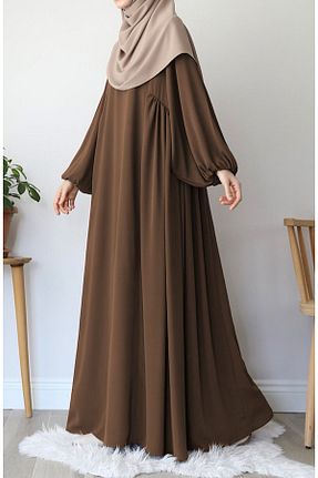 کلاه و ابایا قهوه ای زنانه پنبه پلی استر suhneva - کد 835747723
