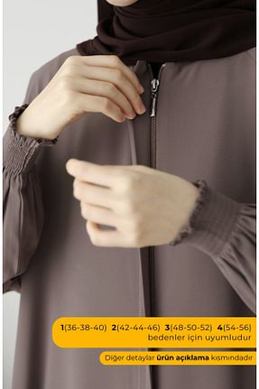 کلاه و ابایا قهوه ای زنانه پنبه پلی استر suhneva - کد 869507450