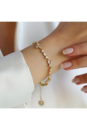 دستبند نقره طلائی زنانه 925 عیار Necati Gün - کد 901389469