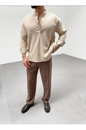 پیراهن طوسی مردانه رگولار SCSARVİN - کد 900997150