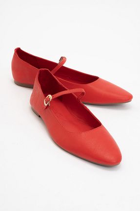 بابت قرمز زنانه چرم خالص luvishoes - کد 900955765