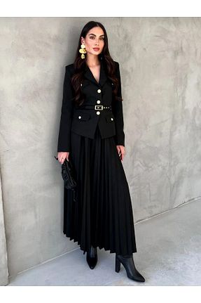 ست بالاتنه و پائین تنه حجاب مشکی زنانه Relaxed CLASSY.MODA - کد 901005953