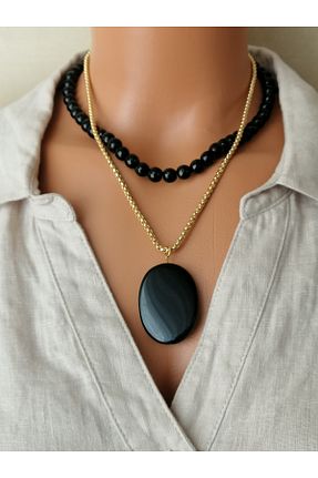ست جواهر مشکی زنانه 3 تایی LemaStone - کد 900944070