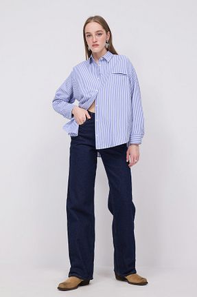 پیراهن آبی زنانه رگولار Addax - کد 901059741