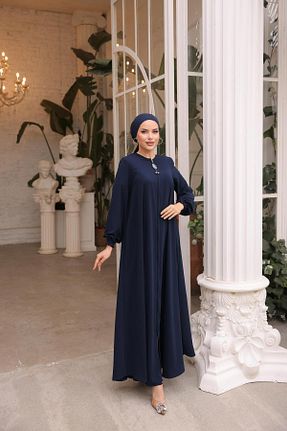 کلاه و ابایا سرمه ای زنانه پنبه ای Nissra - کد 771422644