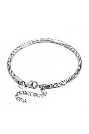 دستبند استیل (فولاد) طوسی مردانه استیل (فولاد) Chavin - کد 852419473