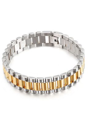 دستبند استیل (فولاد) طوسی مردانه استیل (فولاد) Chavin - کد 68051490
