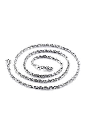 گردنبند استیل ( فولاد ) طوسی مردانه استیل (فولاد) Chavin - کد 31109854