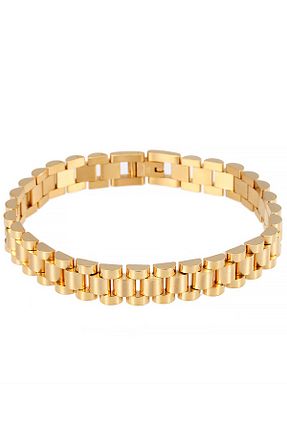 دستبند استیل (فولاد) طلائی مردانه استیل (فولاد) Chavin - کد 67562762