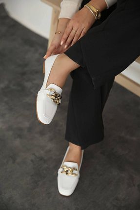 بابت سفید زنانه چرم مصنوعی ZENNESHOES - کد 97852352