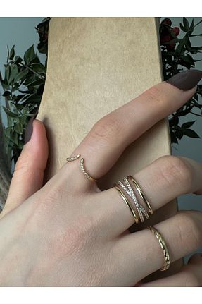 انگشتر استیل (فولاد) طلائی زنانه روکش طلا XUPING JEWELRY - کد 901141752